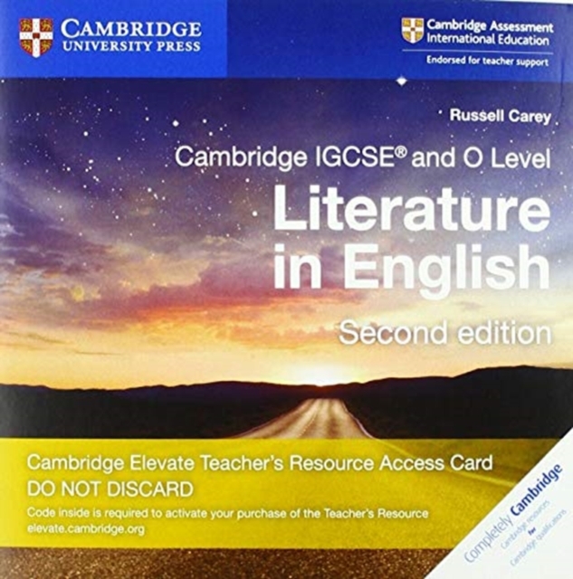 Cambridge IGCSE® and O Level Literature in English Digital Teacher’s Resource Access Card, Digital product license key Book