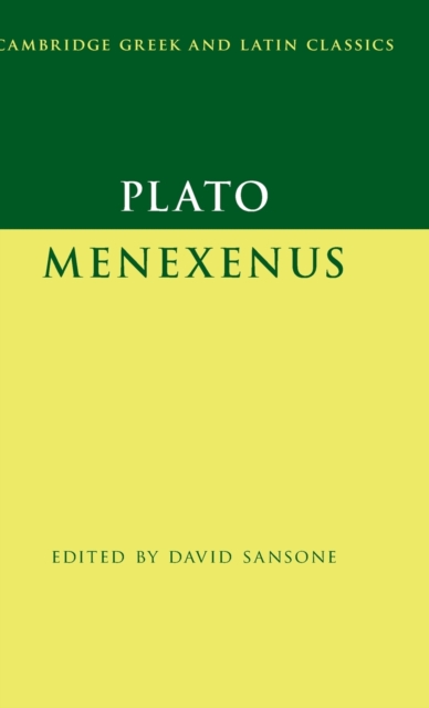 Plato: Menexenus, Hardback Book