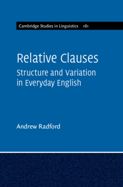 Relative Clauses : Structure and Variation in Everyday English, Paperback / softback Book