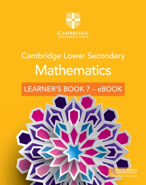 Cambridge Lower Secondary Mathematics Learner's Book 7 - eBook, EPUB eBook