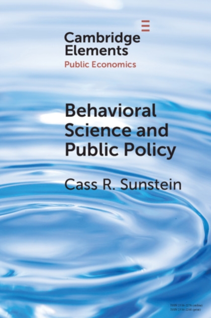 Behavioral Science and Public Policy, PDF eBook