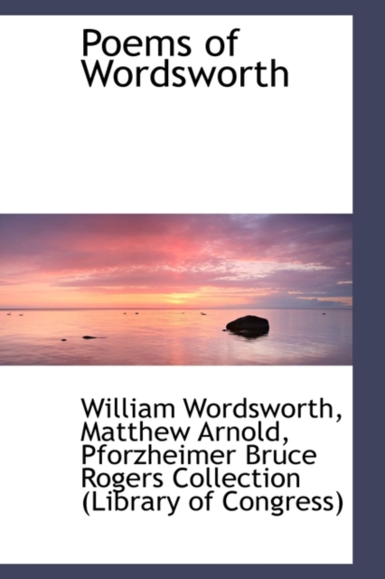 Poems of Wordsworth, Paperback / softback Book