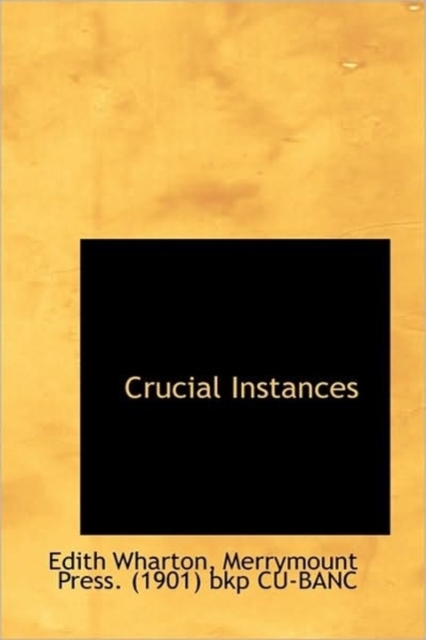 Crucial Instances, Hardback Book