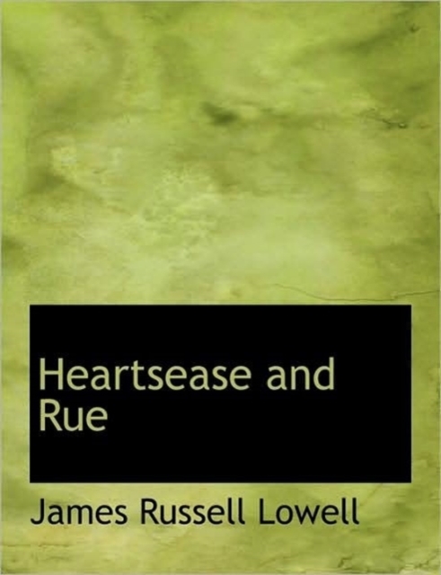 Heartsease and Rue, Hardback Book