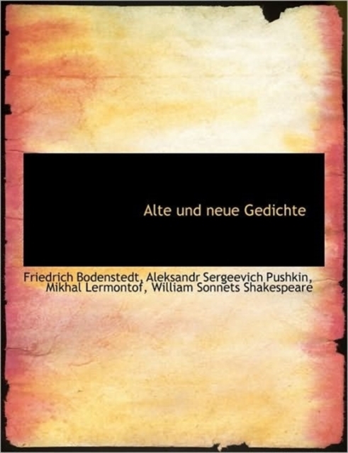 Alte Und Neue Gedichte, Hardback Book