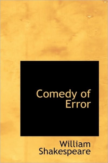 Comedy of Error, Hardback Book