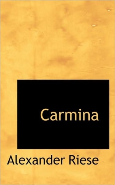 Carmina, Hardback Book