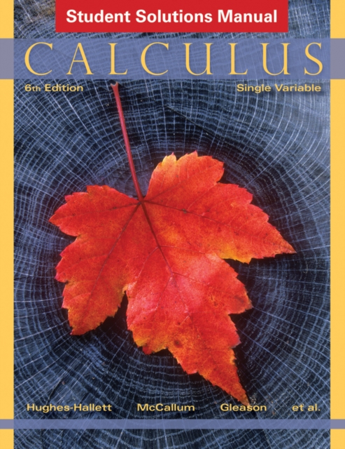Calculus Single Variable 6E Student Solutions Manual, Paperback / softback Book