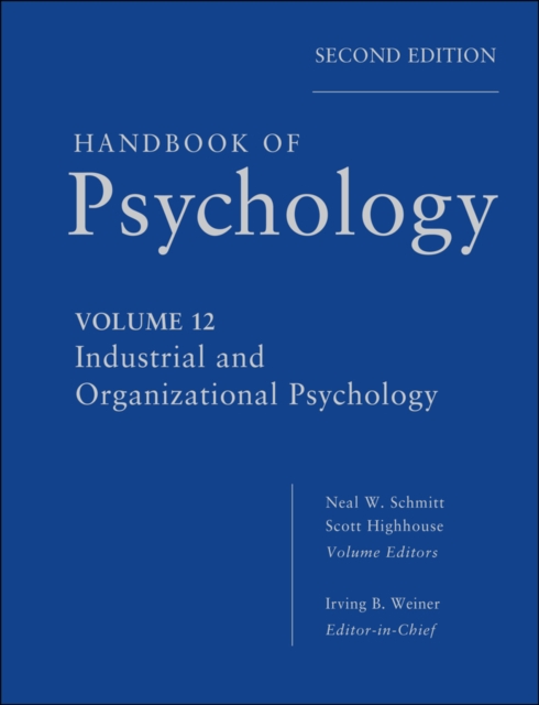 Handbook of Psychology, Industrial and Organizational Psychology, EPUB eBook