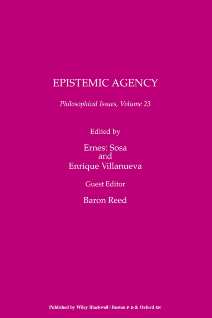 Epistemic Agency, Volume 23, Paperback / softback Book