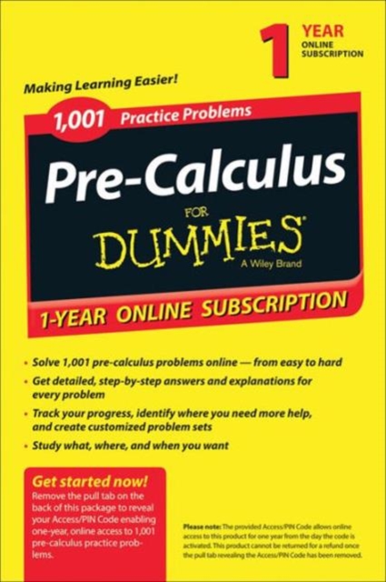 1001 PRECALCULUS PRACTICE PROBLEMS FOR D, Paperback Book