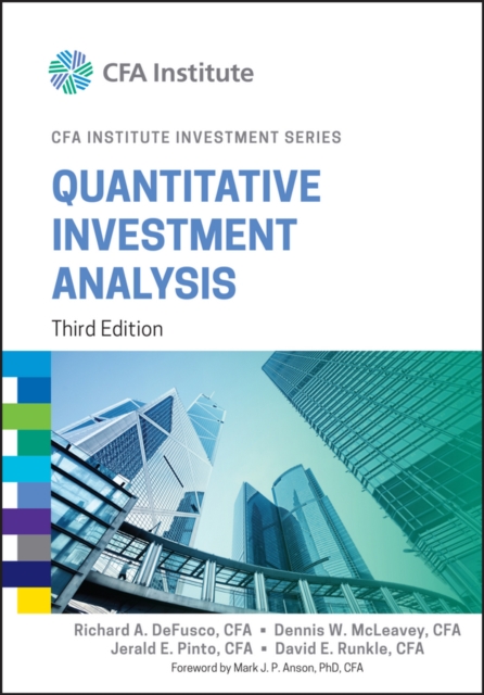 Quantitative Investment Analysis, Hardback Book