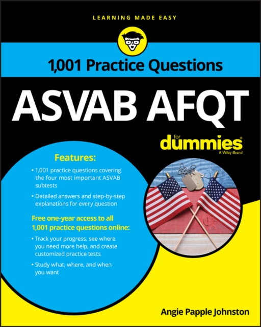 ASVAB AFQT : 1,001 Practice Questions For Dummies, Paperback / softback Book