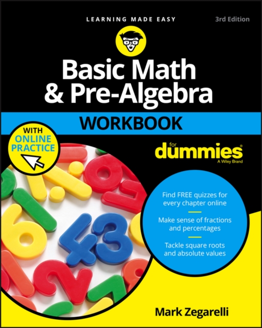 Basic Math & Pre-Algebra Workbook For Dummies with Online Practice, Paperback / softback Book