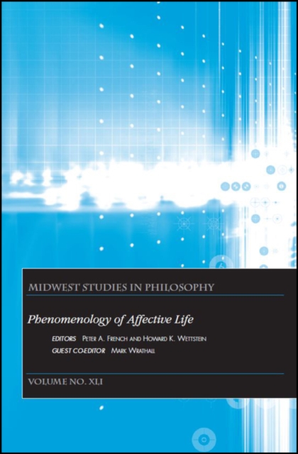 Phenomenology of Affective Life, Volume XLI, Paperback / softback Book