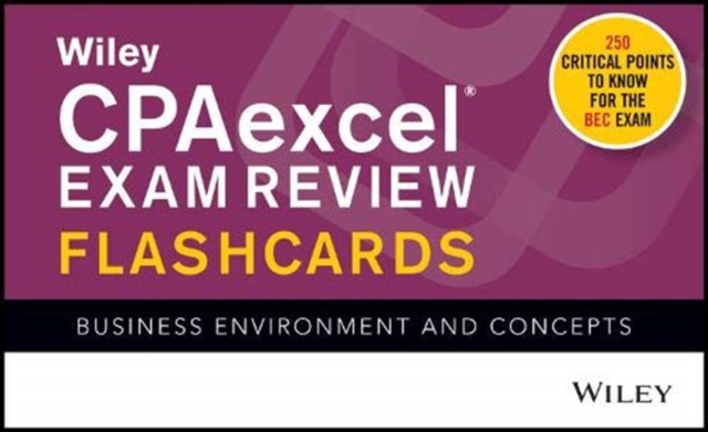 Wiley CPAexcel Exam Review 2020 Flashcards : Business Environment and Concepts, Paperback / softback Book