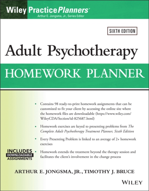 Adult Psychotherapy Homework Planner, Paperback / softback Book