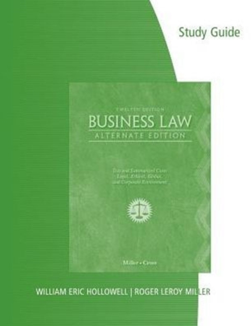 Study Guide for Miller/Cross' Business Law, Alternate Edition, 12th, Paperback / softback Book