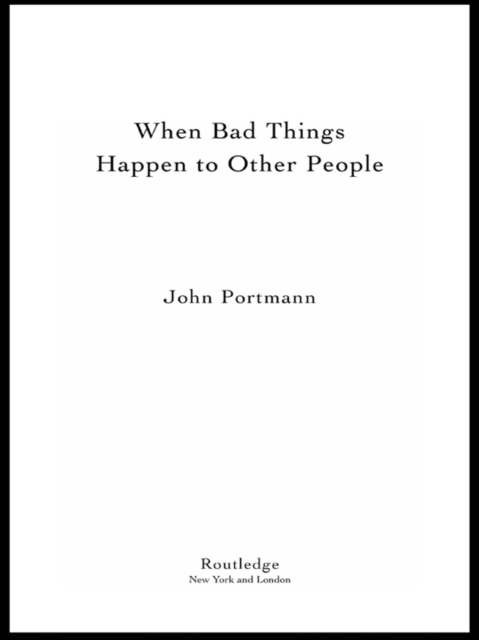 When Bad Things Happen to Other People, PDF eBook