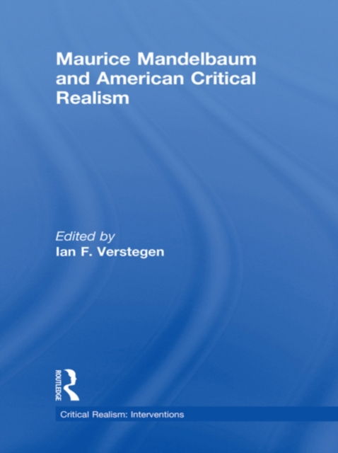 Maurice Mandelbaum and American Critical Realism, PDF eBook