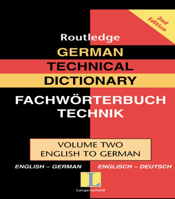 German Technical Dictionary (Volume 2), EPUB eBook