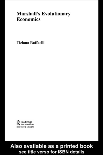 Marshall's Evolutionary Economics, PDF eBook