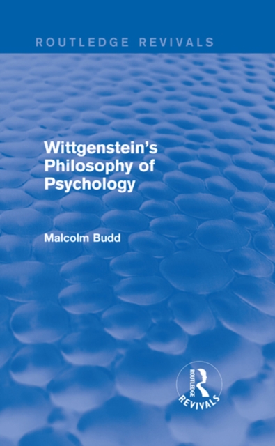 Wittgenstein's Philosophy of Psychology (Routledge Revivals), EPUB eBook