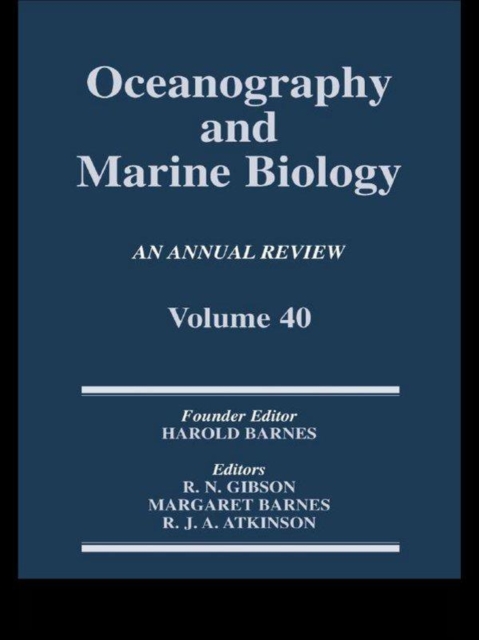 Oceanography and Marine Biology, An Annual Review, Volume 40 : An Annual Review: Volume 40, EPUB eBook