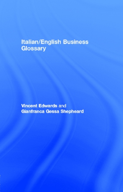 Italian/English Business Glossary, EPUB eBook