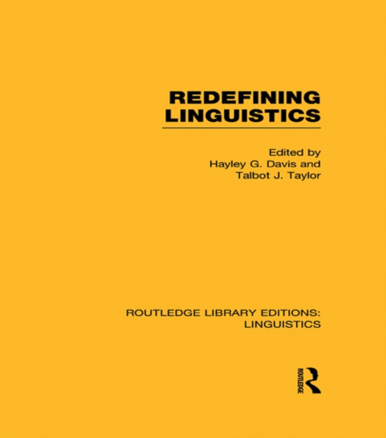 Redefining Linguistics (RLE Linguistics A: General Linguistics), EPUB eBook