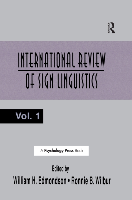 International Review of Sign Linguistics : Volume 1, PDF eBook