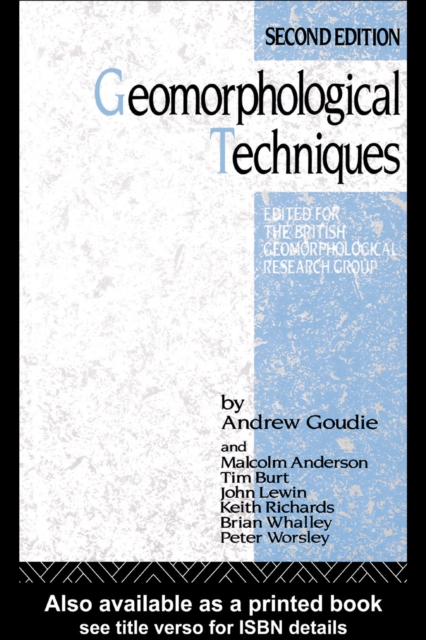Geomorphological Techniques, PDF eBook