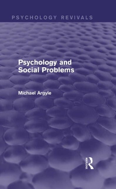 Psychology and Social Problems (Psychology Revivals), PDF eBook