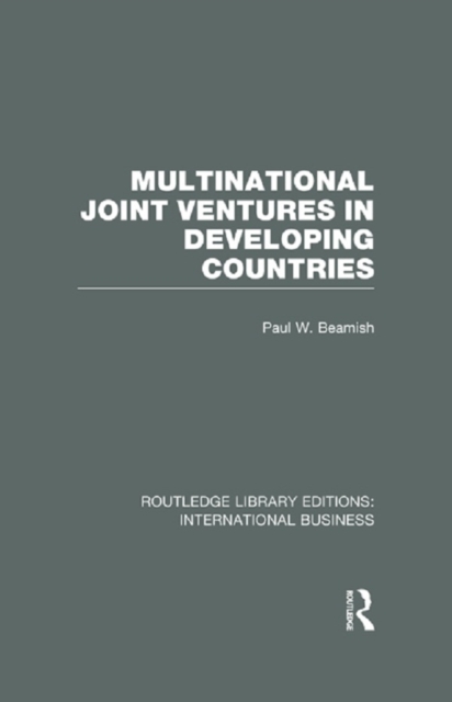 Multinational Joint Ventures in Developing Countries (RLE International Business), PDF eBook
