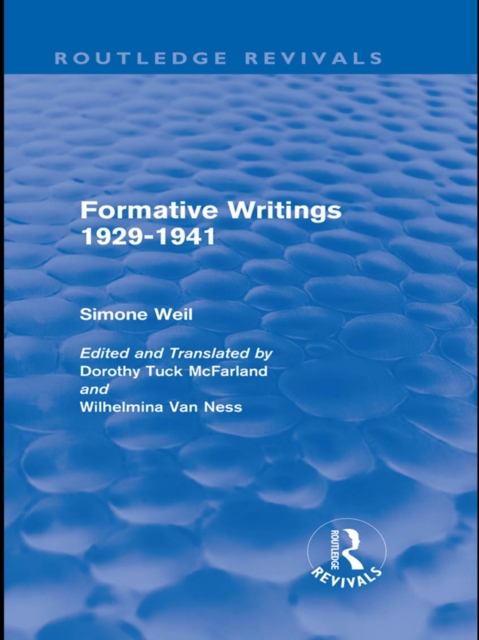 Formative Writings (Routledge Revivals), EPUB eBook