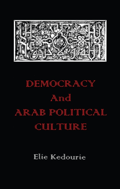 Democracy and Arab Political Culture, EPUB eBook