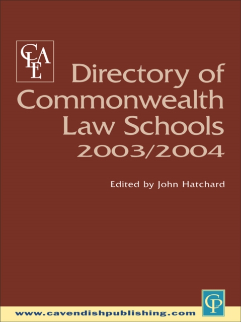 Directory of Commonwealth Law Schools 2003-2004, EPUB eBook
