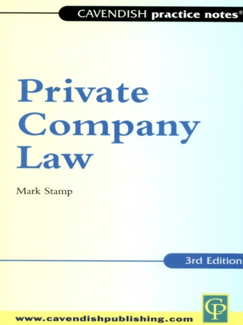 Practice Notes on Private Company Law, EPUB eBook