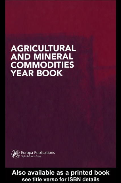 Agricultural and Mineral Commodities Year Book, PDF eBook