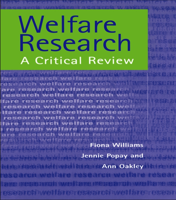 Welfare Research, EPUB eBook