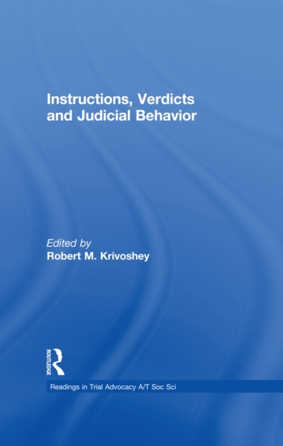 Instructions, Verdicts, and Judicial Behavior, EPUB eBook