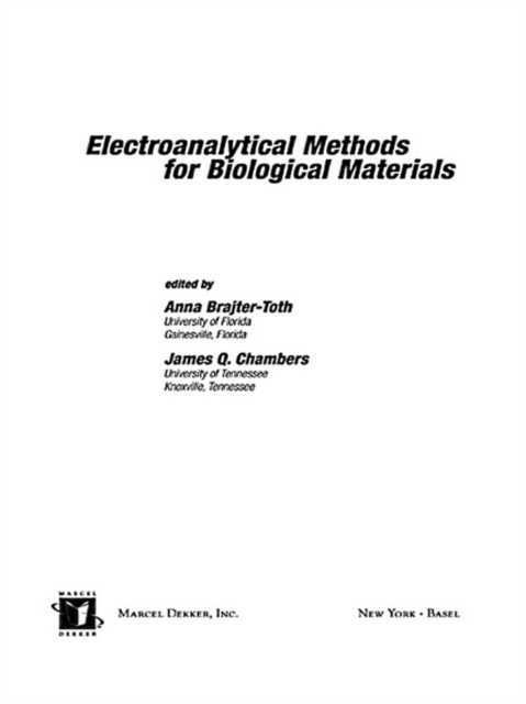 Electroanalytical Methods Of Biological Materials, EPUB eBook