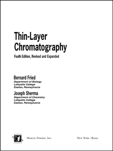 Thin-Layer Chromatography, Revised And Expanded, EPUB eBook