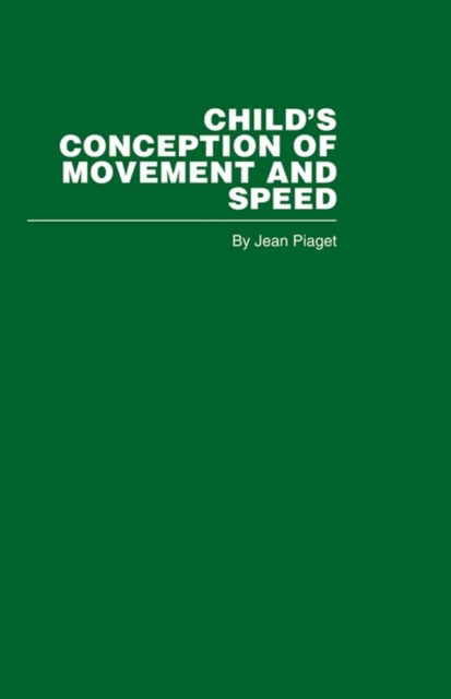 Child's Conception of Movement and Speed, PDF eBook