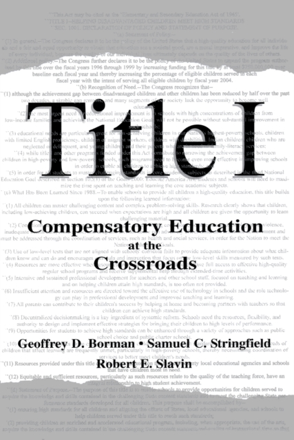 Title I : Compensatory Education at the Crossroads, PDF eBook