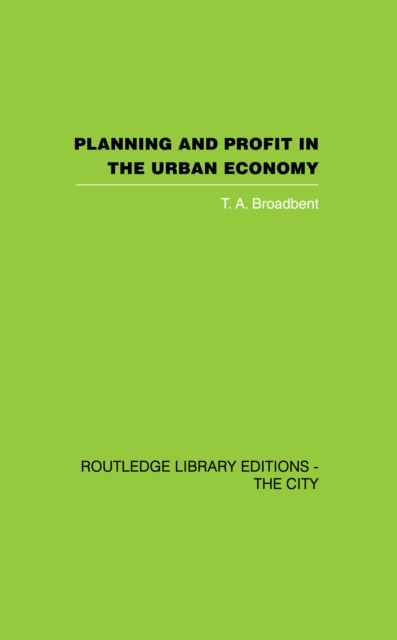 Planning and Profit in the Urban Economy, EPUB eBook