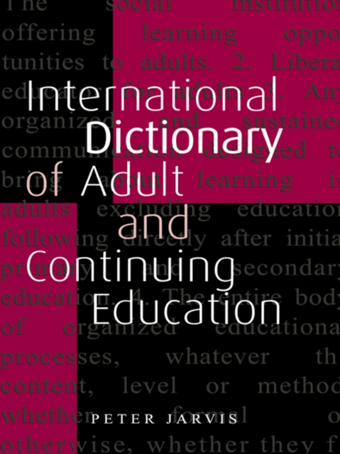 An International Dictionary of Adult and Continuing Education, EPUB eBook