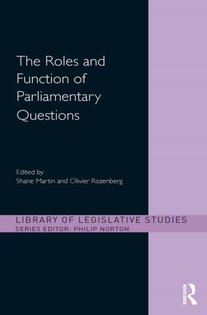 The Roles and Function of Parliamentary Questions, PDF eBook