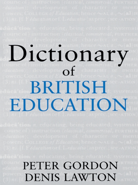 Dictionary of British Education, EPUB eBook