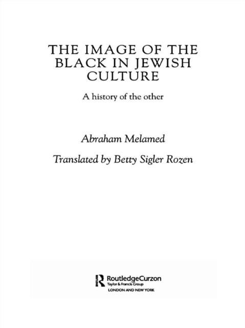 The Image of the Black in Jewish Culture : A History of the Other, EPUB eBook